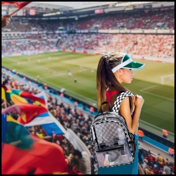 Clear Mini Backpack PVC See Through Stadium Approved Security Travel Daypack main image 4